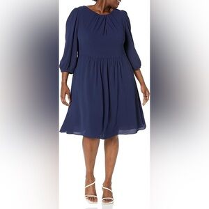 New London times navy blue dress size 14w